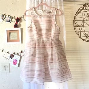 Forever 21 Pink Tweed Fit & Flare Dress